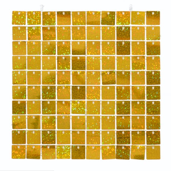 Holographic Gold Click & Connect Sequin Wall Panel