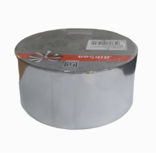 (image for) 2 Inch Metallic Silver Poly Ribbon