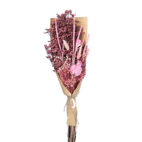 (image for) Pink And Cream Mixed Dried Flower Bouquet
