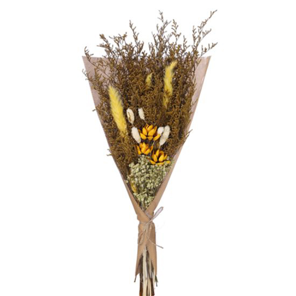 Yellow And Ivory Dried Flower Large Mixed Bouquet