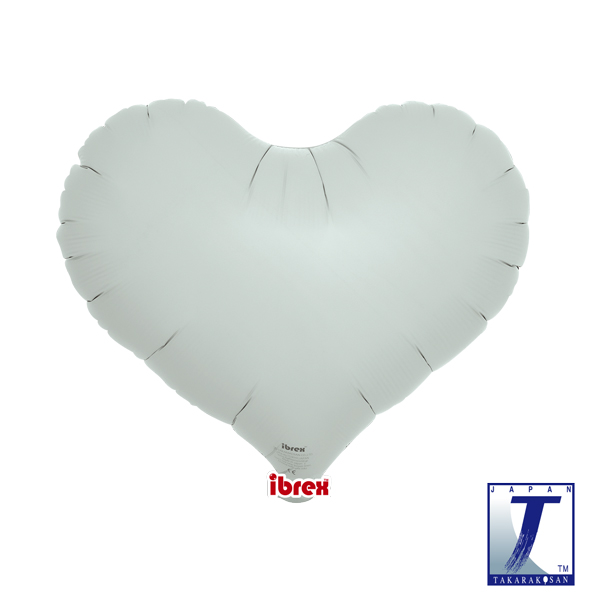 14" Misty Blue Jelly Heart Foil Balloons Pack Of 5