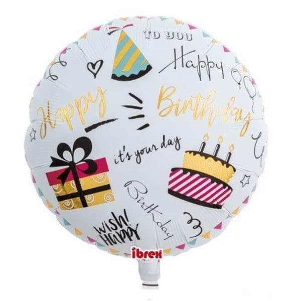 (image for) 14" Happy Birthday Party Foil Balloons