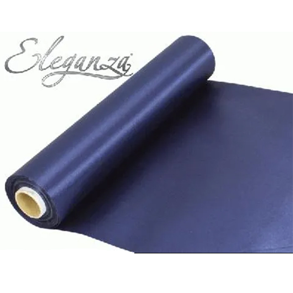 Eleganza Navy Blue Satin Fabric 29cm x 20m