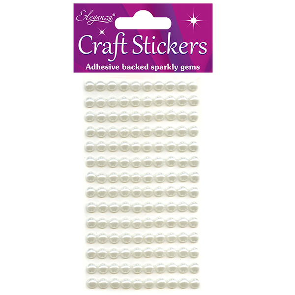 Pearls Ivory Craft Stickers x140