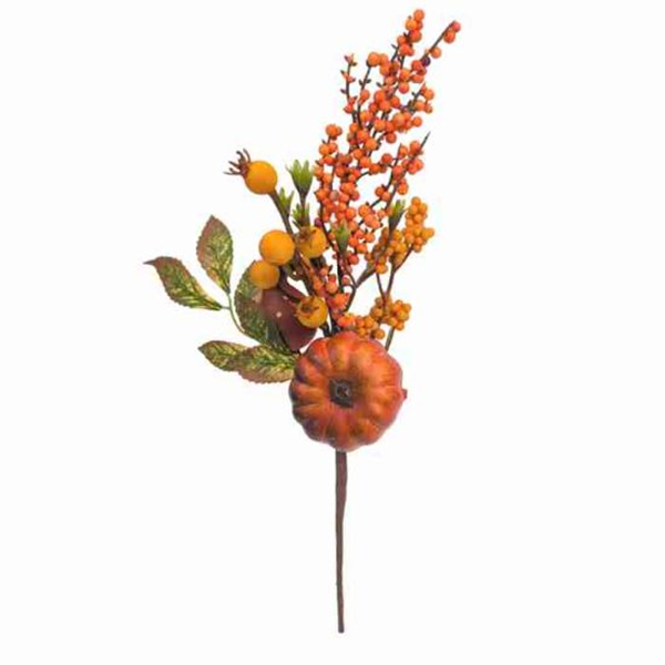 (image for) 38cm Pumpkin And Berry Autumn Mixed Spray