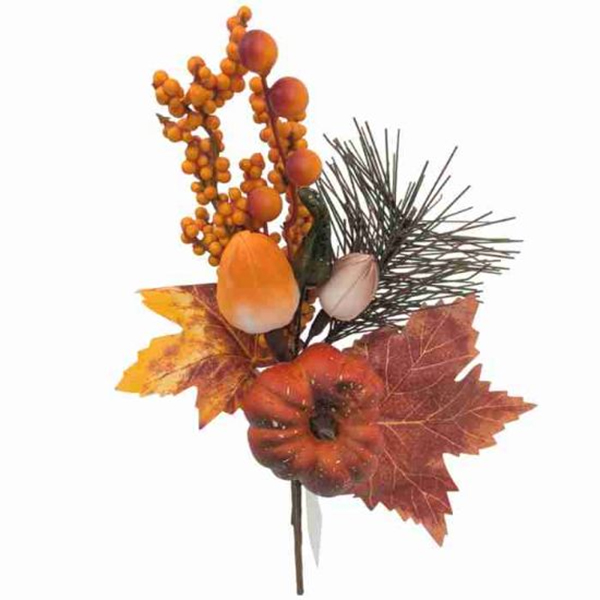 (image for) 32cm Pumpkin Berry And Leaves Autumn Mixed Spray