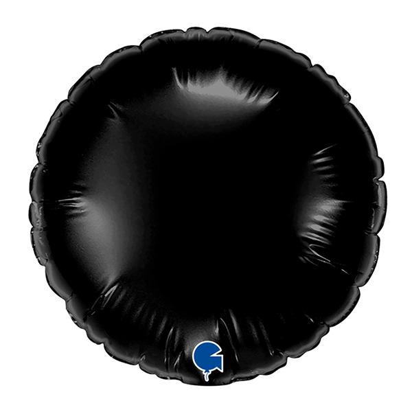 4" Grabo Black Plain Round Air Fill Balloons