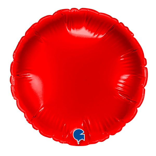 (image for) 4" Grabo Red Plain Round Air Fill Balloons