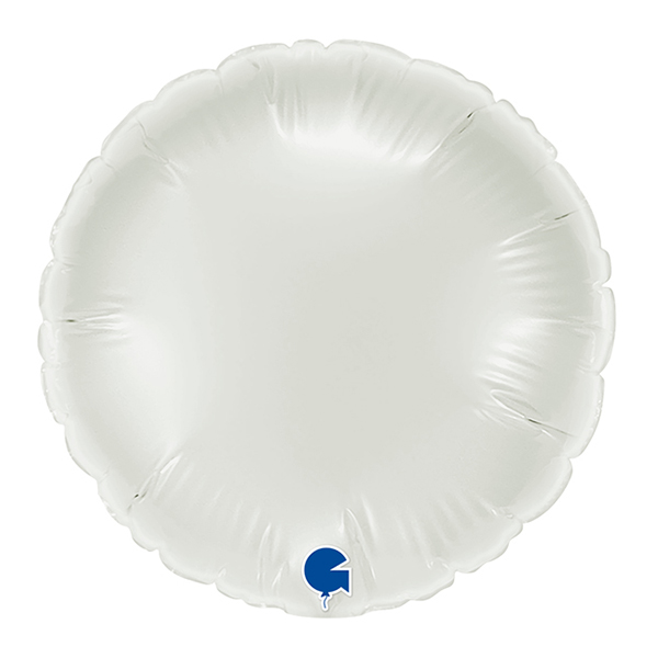 (image for) 4" Grabo White Plain Round Air Fill Balloons