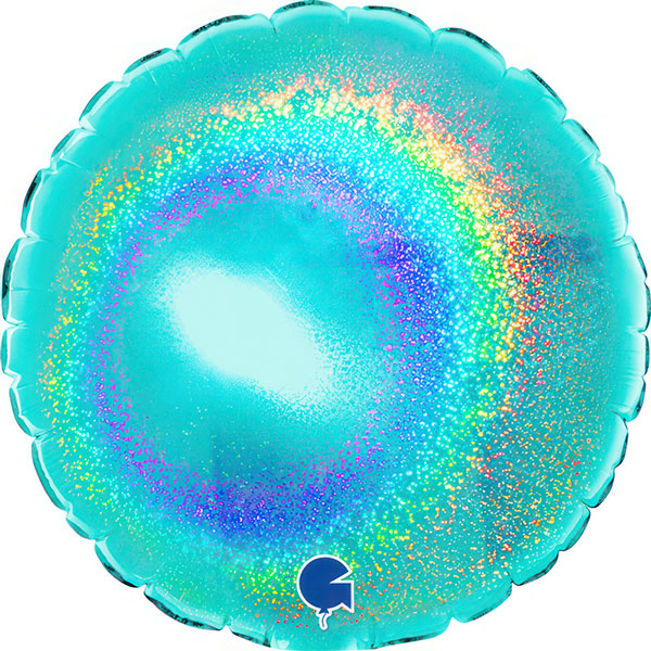 4" Grabo Glitter Tiffany Plain Round Air Fill Balloons