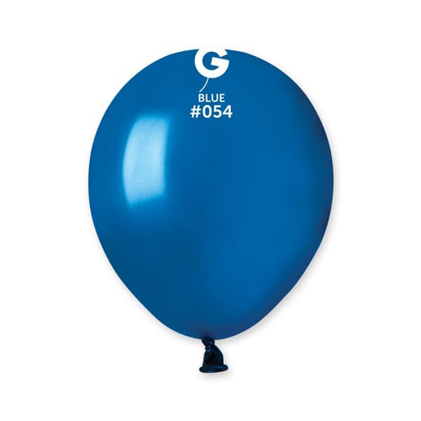 5" Metallic Blue #54 Latex Balloons 50pk