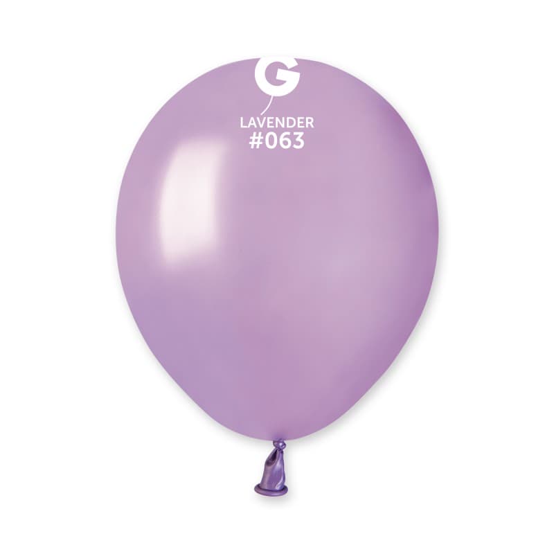 5" Metallic Lavender Latex Balloons 50pk