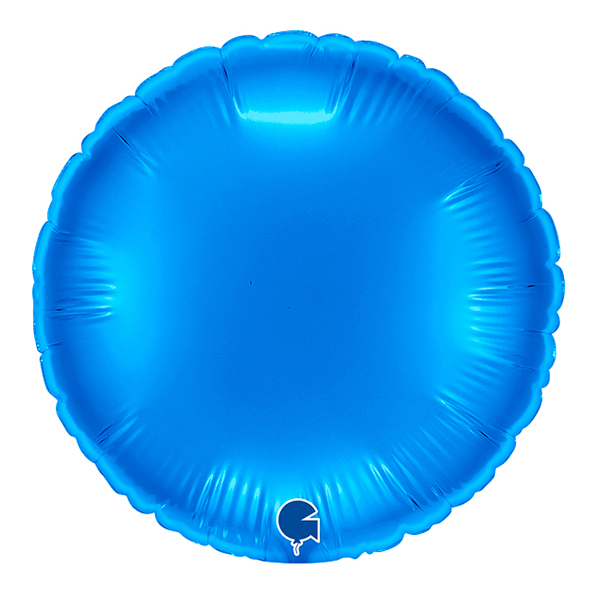 (image for) 9" Grabo Blue Plain Round Air Fill Balloons