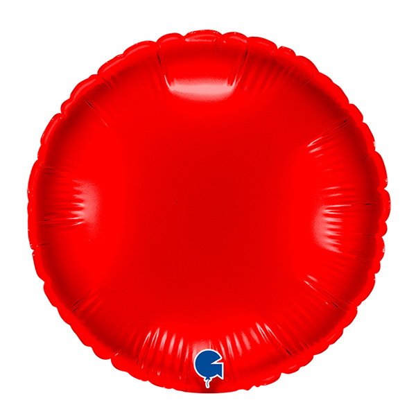 (image for) 9" Grabo Red Plain Round Air Fill Balloons
