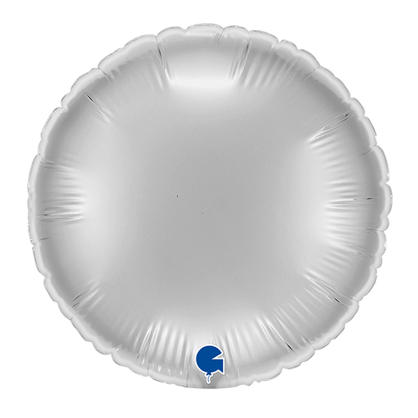 (image for) 9" Grabo Silver Plain Round Air Fill Balloons