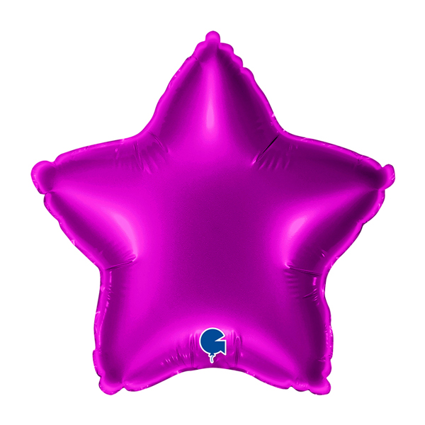 9" Grabo Purple Plain Star Air Fill Balloons