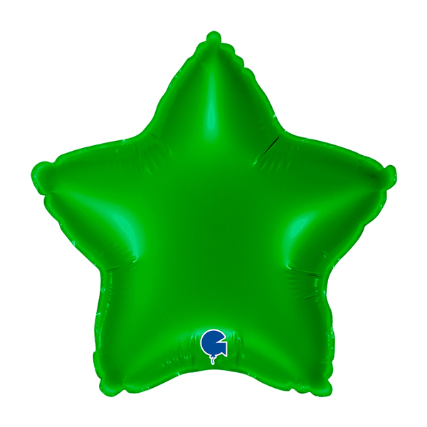 9" Grabo Green Plain Star Air Fill Balloons