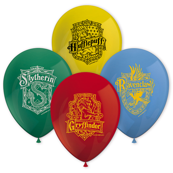 (image for) 11" Harry Potter Hogwarts House Latex Balloons 8pk