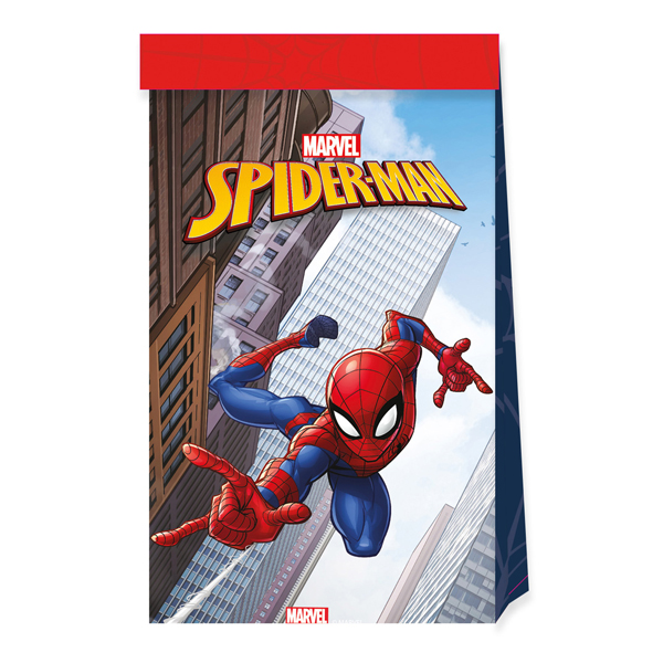 (image for) Spiderman Crime Fighter Paper Party Bags 4pk
