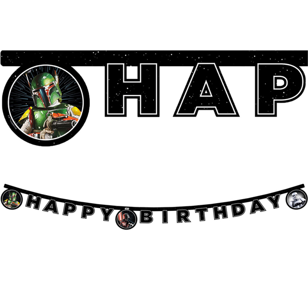 (image for) Star Wars Galaxy Happy Birthday Die Cut Banner