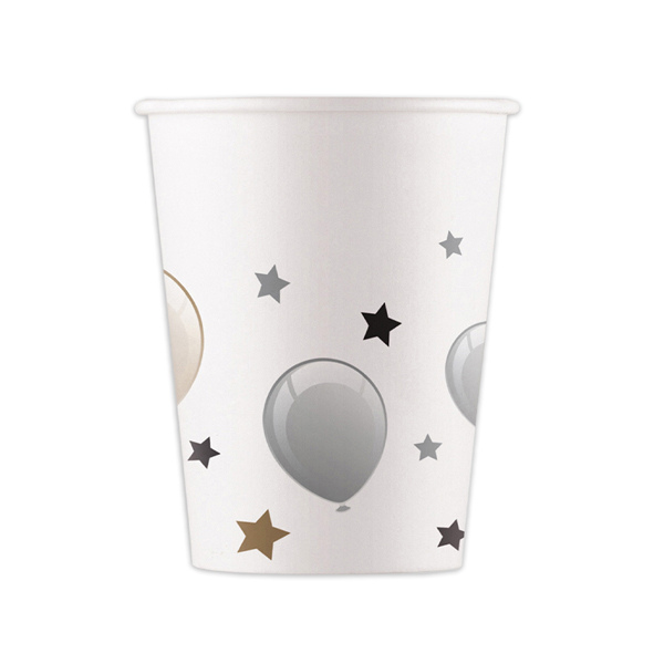 (image for) Celebration Balloons Milestone Happy Birthday Paper Cups 8pk