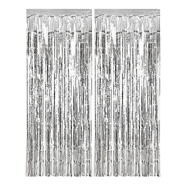 (image for) Silver Foil Door Curtain Decoration