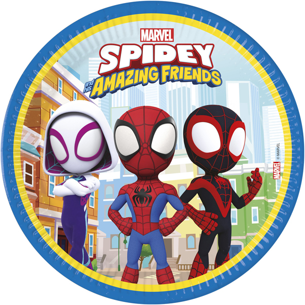 (image for) Spidey And His Amazing Friends Paper Plates 8pk