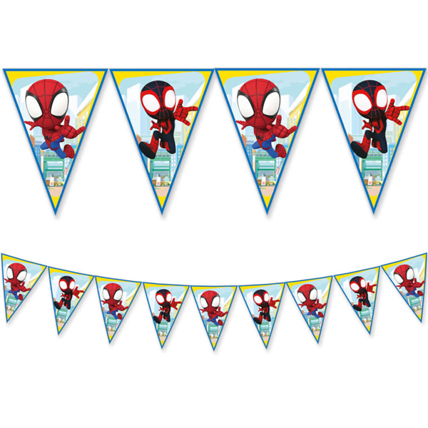 (image for) Spidey And His Amazing Friends Triangle Flag Banner