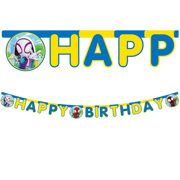 (image for) Spidey And His Amazing Friends Happy Birthday Banner