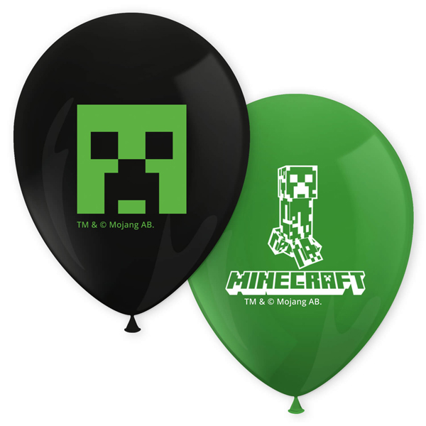 (image for) 11" Minecraft Latex Balloons 8pk