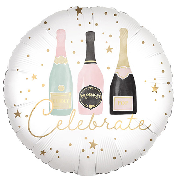 (image for) 18" Celebrate Champagne Bottles Foil Balloons