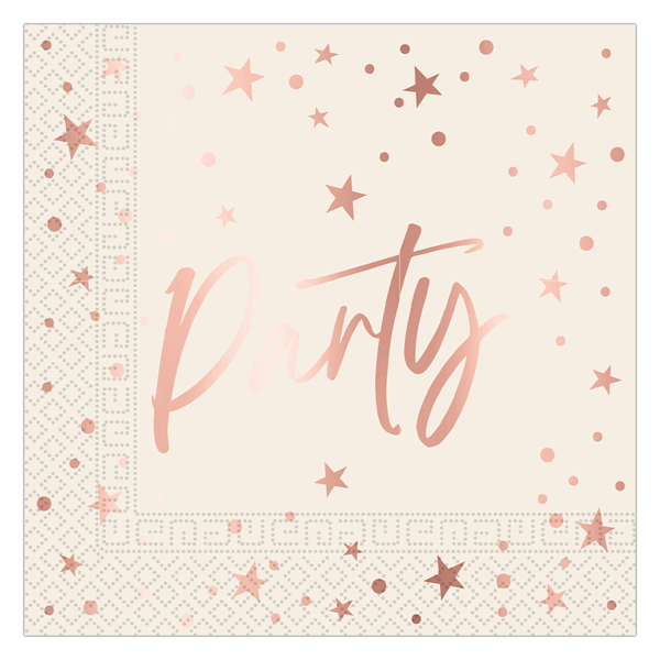 (image for) Rose Gold Party Napkins 20pk