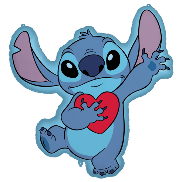 (image for) Stitch With Heart Supershape Foil Balloons