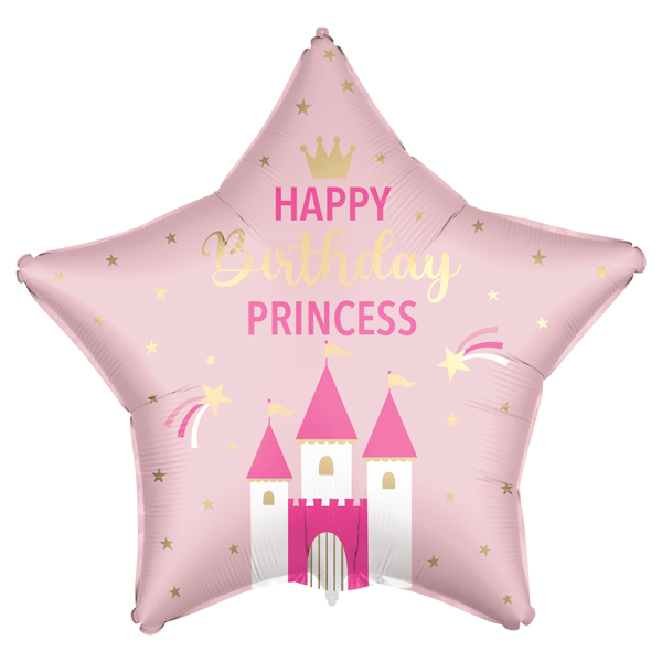 18" Happy Birthday Princess Foil Balloons