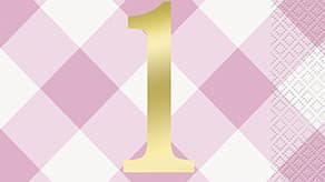 (image for) Pink Gingham 1st Birthday