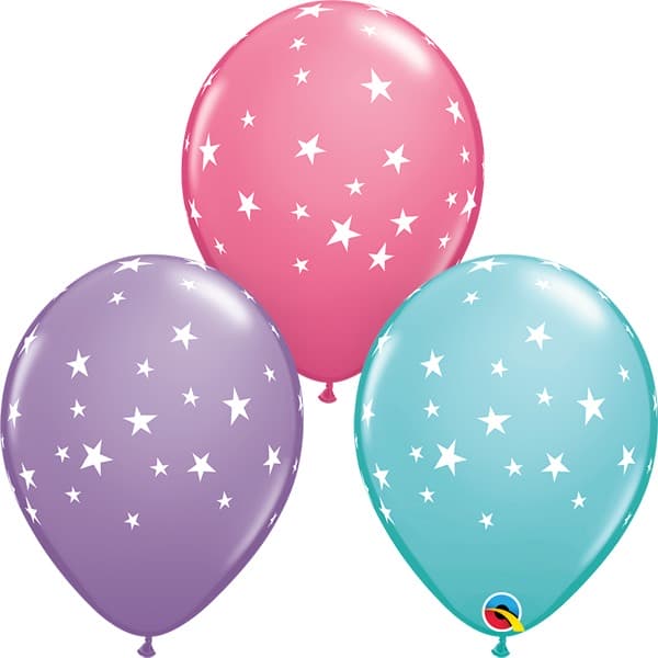 (image for) 11" Special Assorted Contempo Stars Latex Balloons 25pk