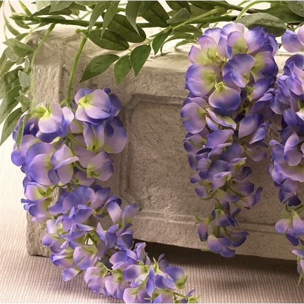 (image for) 122cm Violet 3 Head Wisteria Foliage Decorations