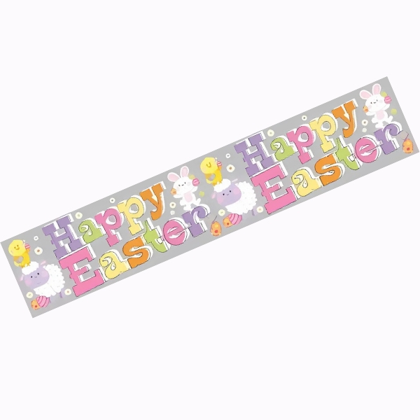 (image for) Happy Easter Holographic Extra Wide Banner