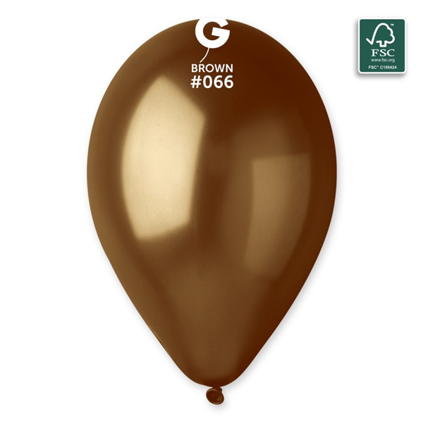 13" Metallic Brown Latex Balloons 50pk