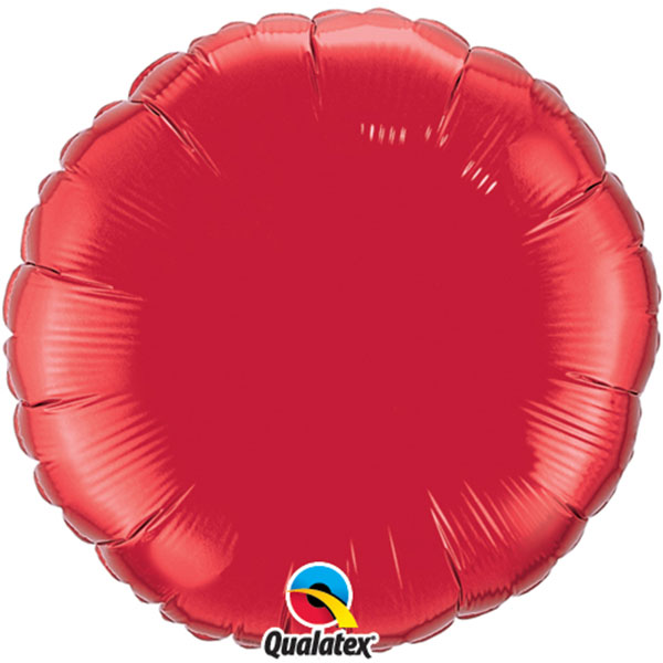 36" Ruby Red Round Foil Balloon