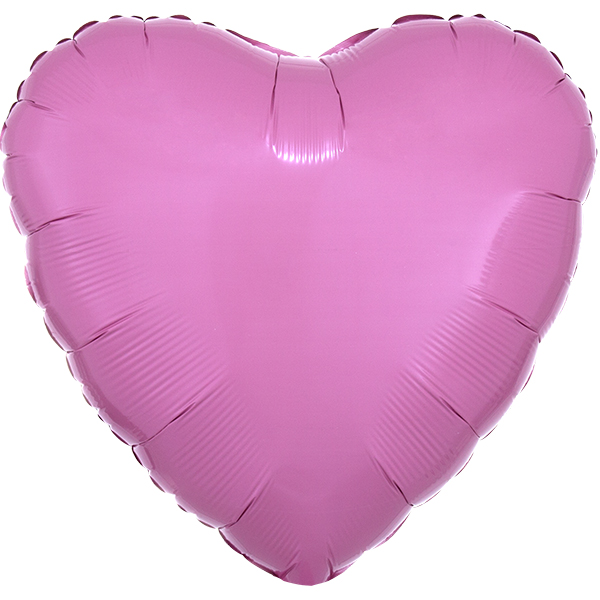 18" Metallic Pink Heart Foil Balloons