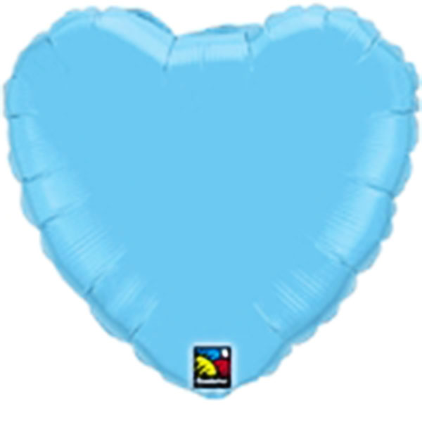 18" Pale Blue Heart Foil Balloon