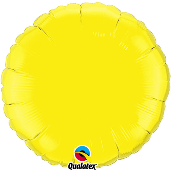 18" Yellow Rounds Foil Balloon