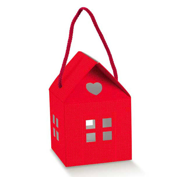 (image for) Red Linen Gift Box House