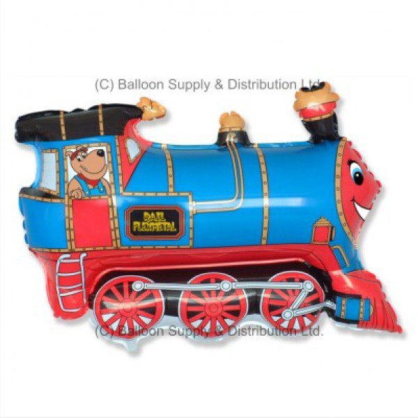 (image for) 14" Blue Train Air Fill Balloons