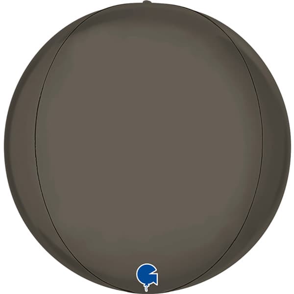 15" Platinum Grey Globe Foil Balloons