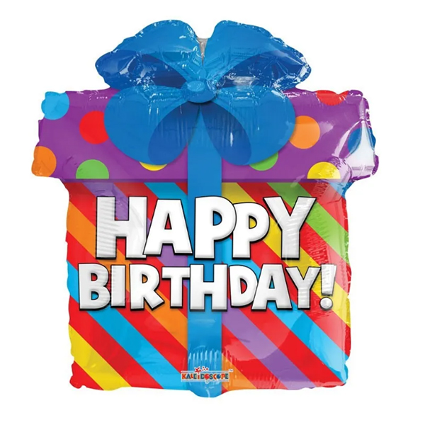 18" Happy Birthday Present Foil Balloons