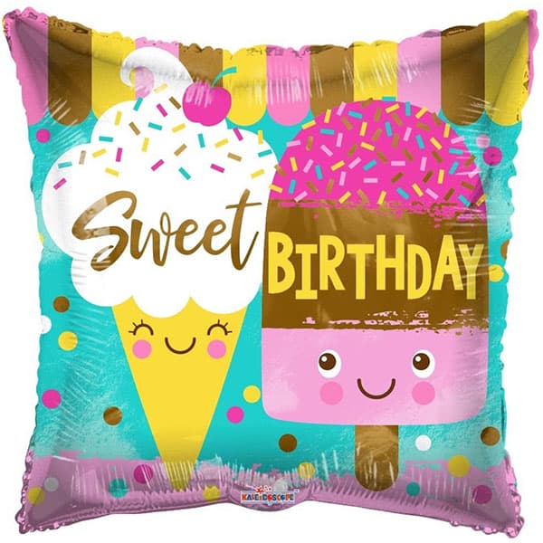 (image for) 18" Sweet Birthday Eco Foil Balloons
