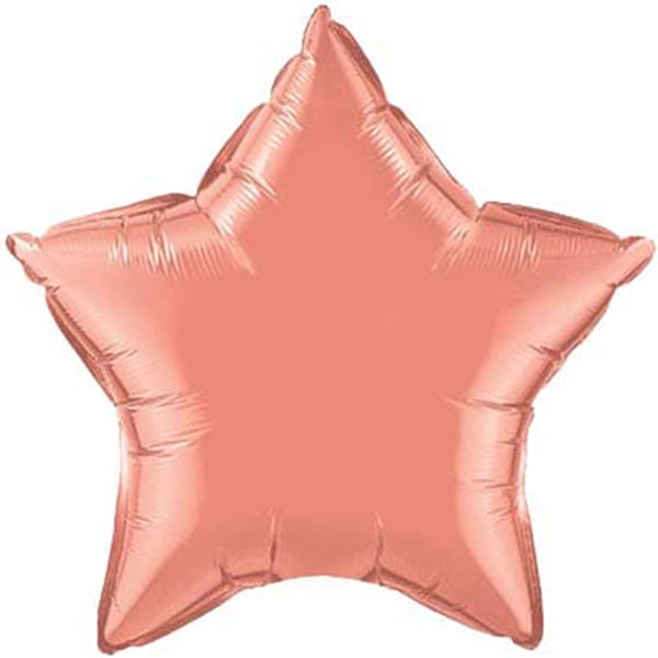 20" Coral Star Foil Balloon