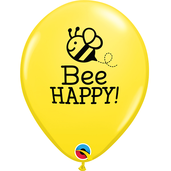 (image for) 11" Bee Happy Latex Balloons 25pk